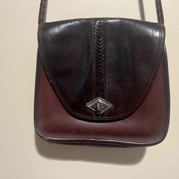 Brighton Handbags - Vintage Brighton Mahogany Crossbody satchel brown